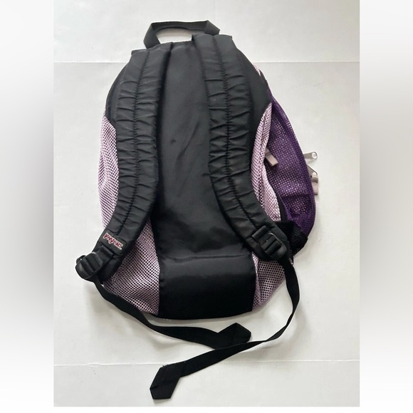 JanSport | Vintage Lavender Purple and Gray Mesh Backpack Y2K Rare Book Bag main image 5